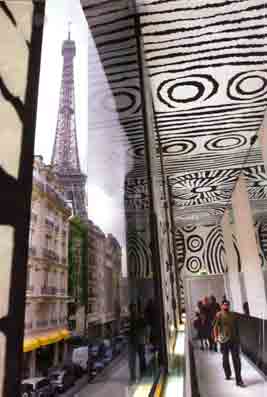 Muse du quai Branly, Paris - ceiling by Ningura Napurrula Galeria Aniela artist