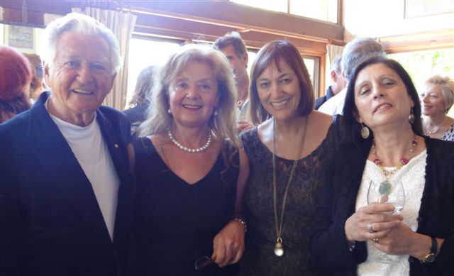 Hon.Bob Hawke, Former Prime Minister of Australia, Aniela, Anne Maria Nicholson (ABC TV), Helena Boyd in Galeria Aniela, 24 March 2012