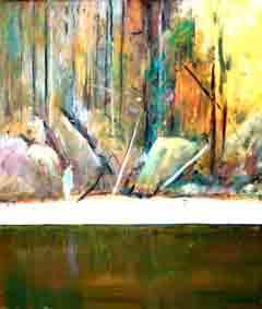 Jamie Boyd, 33-10 Figure, Shoalhaven, oil on canvas, 105 x 90 cm
