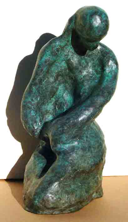 Jamie Boyd, 36-10 Blue figure, 26 by 14 cm, Bronze